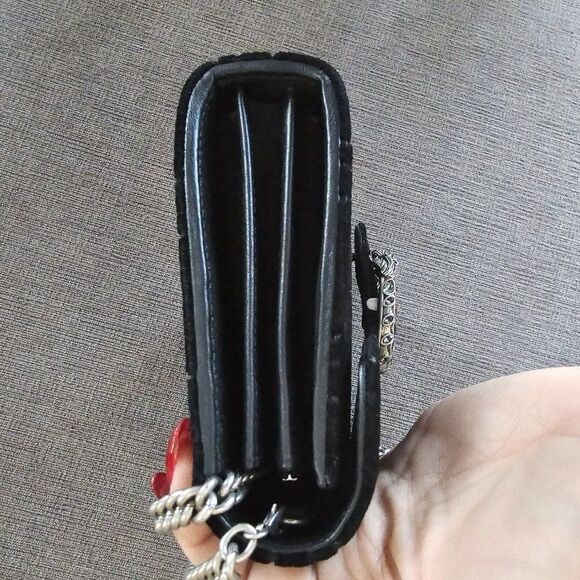 Gucci Brand new Authentic Women's Black GG Velvet Mini Dionysus Chain purss - Picture 13 of 16